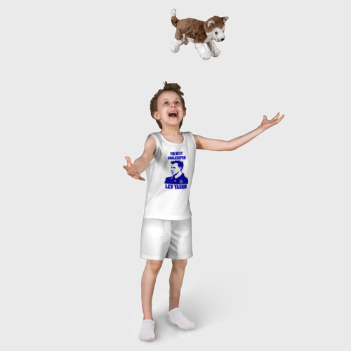 Детская пижама с шортами хлопок Лев Яшин Black Spider, цвет белый - фото 5