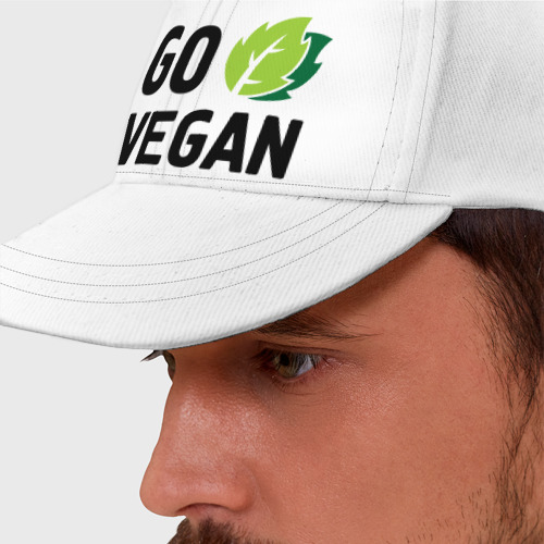 Бейсболка Go vegan, цвет белый - фото 2