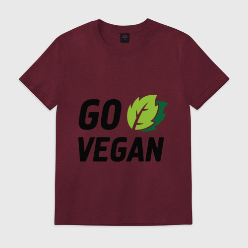 Мужская футболка хлопок Go vegan Фото 01 Мужская футболка хлопок Go vegan Фото 01