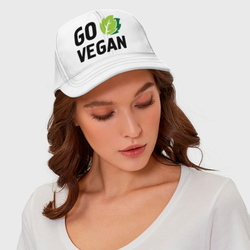 Бейсболка Go vegan, цвет белый - фото 4