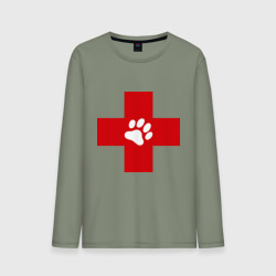 Мужской лонгслив хлопок Ветеринар
