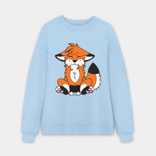 Мужской свитшот oversize без начеса хлопок Лисичка