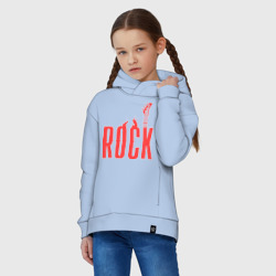 Детское худи Oversize хлопок Rock пылающая надпись - фото 2