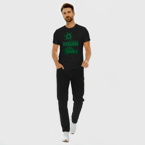 Мужская футболка хлопок Slim Алабино (2), цвет черный - фото 5