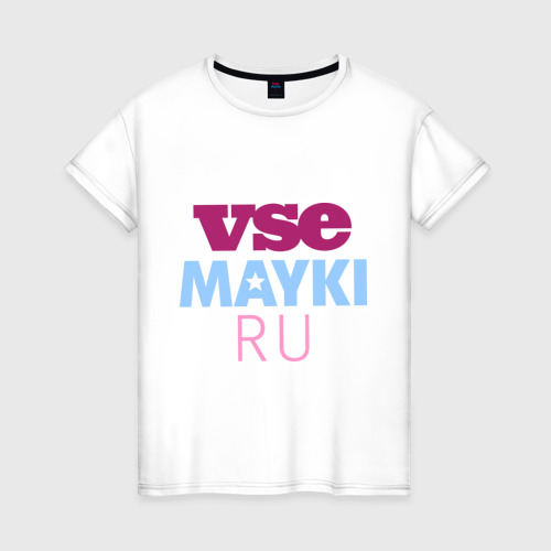 Женская футболка хлопок Vsemayki logo