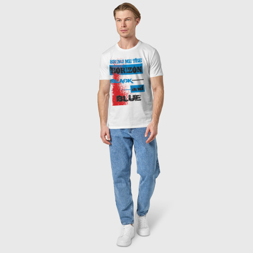Мужская футболка хлопок Bring Me The Horizon, цвет белый - фото 5