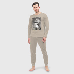 Мужская пижама с лонгсливом хлопок Nirvana - фото 2