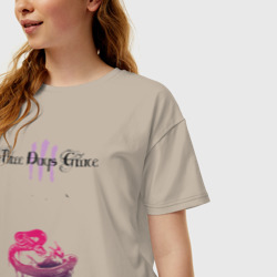 Женская футболка хлопок Oversize three days grace - фото 2
