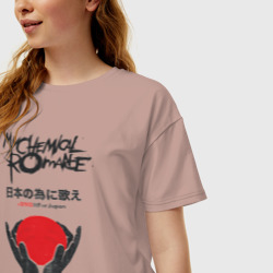 Женская футболка хлопок Oversize my chemical romance - фото 2