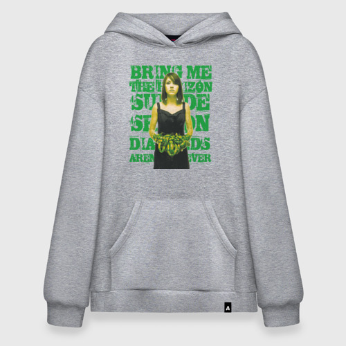 Худи SuperOversize хлопок Bring me the horizon, цвет меланж