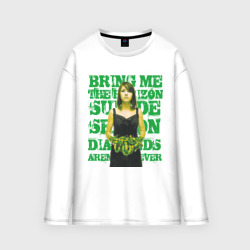 Мужской лонгслив oversize хлопок Bring me the horizon