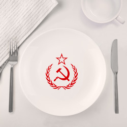 Набор: тарелка + кружка СССР герб - фото 2
