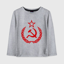 Детский лонгслив хлопок СССР герб