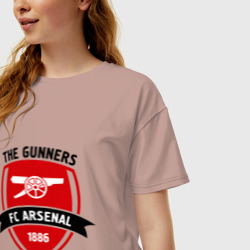 Женская футболка хлопок Oversize FC Arsenal - The Gunners - фото 2