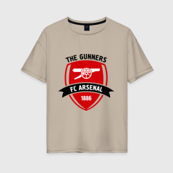 Женская футболка хлопок Oversize FC Arsenal - The Gunners