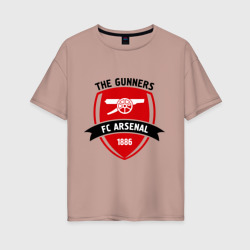 Женская футболка хлопок Oversize FC Arsenal - The Gunners