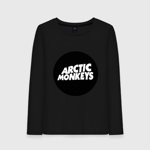 Женский лонгслив хлопок Arctic Monkeys Round, цвет черный