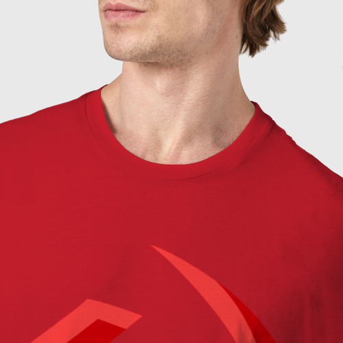 Мужская футболка хлопок СССР Логотип, цвет красный - фото 6