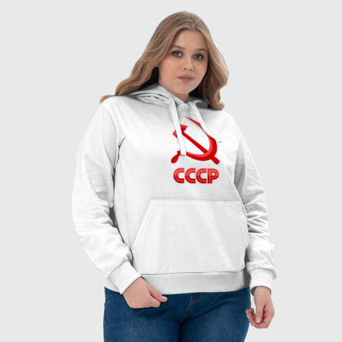 Женская толстовка хлопок с принтом СССР Логотип, фото #4