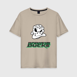 Женская футболка хлопок Oversize HC Anaheim Ducks Art