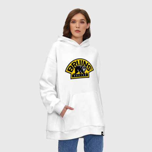 Худи SuperOversize хлопок HC Boston Bruins Label, цвет белый - фото 4