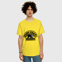 Мужская футболка хлопок Oversize HC Boston Bruins Label - фото 2