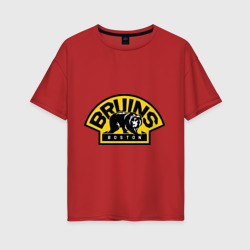 Женская футболка хлопок Oversize HC Boston Bruins Label