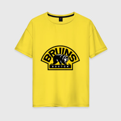 Женская футболка хлопок Oversize HC Boston Bruins Label