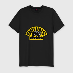 Мужская футболка хлопок Slim HC Boston Bruins Label