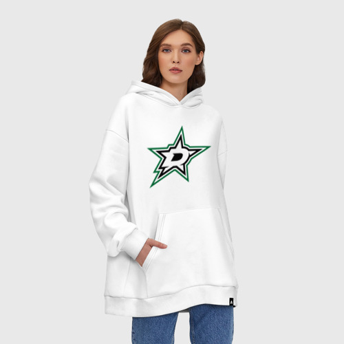 Худи SuperOversize хлопок HC Dallas Stars, цвет белый - фото 4