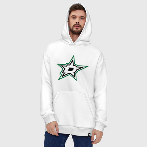 Худи SuperOversize хлопок HC Dallas Stars, цвет белый - фото 5