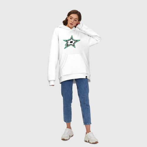 Худи SuperOversize хлопок HC Dallas Stars, цвет белый - фото 8