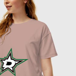 Женская футболка хлопок Oversize HC Dallas Stars - фото 2