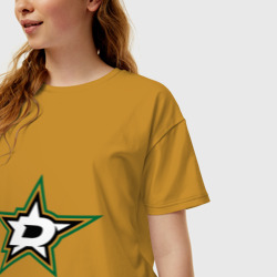 Женская футболка хлопок Oversize HC Dallas Stars - фото 2