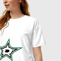 Женская футболка хлопок Oversize HC Dallas Stars - фото 2