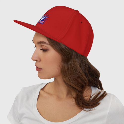 Кепка снепбек с прямым козырьком HC New York Rangers Emblem, цвет красный - фото 3