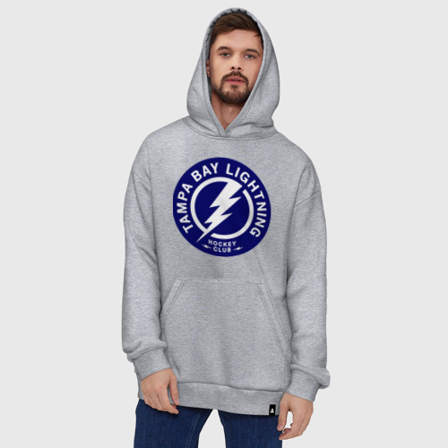 Худи SuperOversize хлопок HC Tampa Bay Lightning, цвет меланж - фото 5