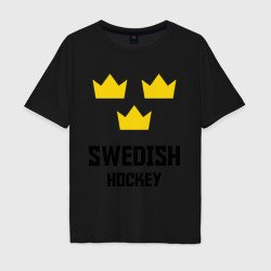 Мужская футболка хлопок Oversize Swedish Hockey