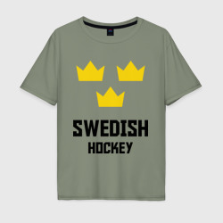 Мужская футболка хлопок Oversize Swedish Hockey