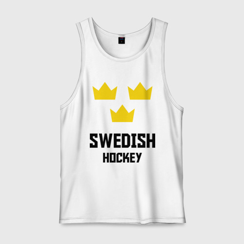 Мужская майка хлопок Swedish Hockey, цвет белый