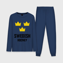 Мужская пижама с лонгсливом хлопок Swedish Hockey