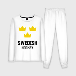 Женская пижама с лонгсливом хлопок Swedish Hockey