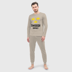 Мужская пижама с лонгсливом хлопок Swedish Hockey - фото 2