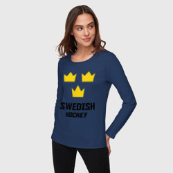 Женский лонгслив хлопок Swedish Hockey - фото 2