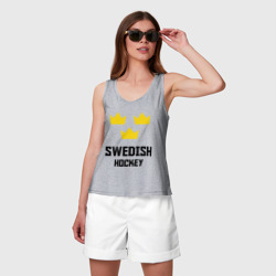 Женская майка хлопок Swedish Hockey - фото 2