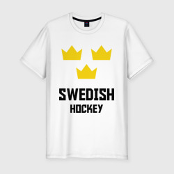 Мужская футболка хлопок Slim Swedish Hockey