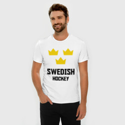 Мужская футболка хлопок Slim Swedish Hockey - фото 2