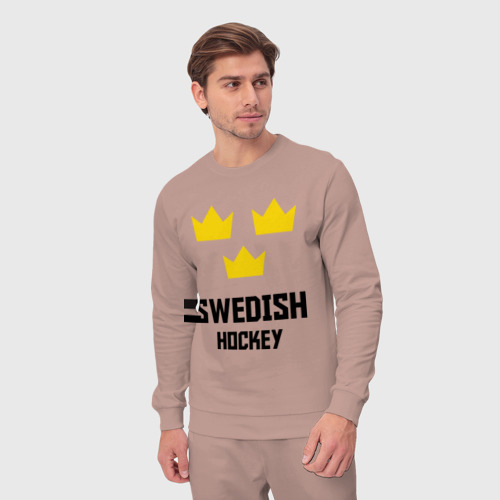 Мужской костюм хлопок Swedish Hockey, цвет пыльно-розовый - фото 5