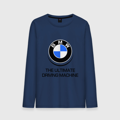 Мужской лонгслив хлопок BMW Driving Machine, цвет темно-синий