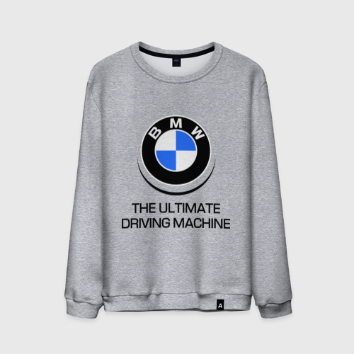 Мужской свитшот хлопок BMW Driving Machine, цвет меланж